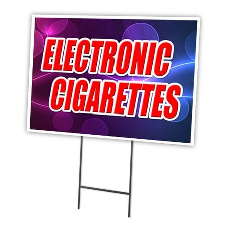 Signmission Electronic Cigarettes Yard & Stake outdoor plastic coroplast window, C-1216 Electronic Cigarettes C-1216 Electronic Cigarettes
